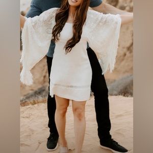 Alexis long sleeve korsa fringe dress